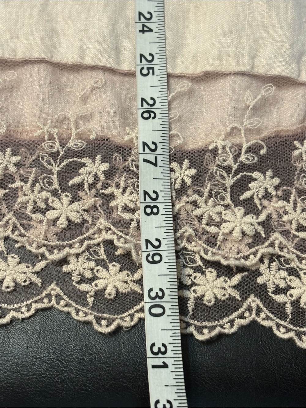 Stella Martini 1X Italian Linen Lace Tunic Blush Pink Lagenlook Boho Made Italy - Picture 12 of 12